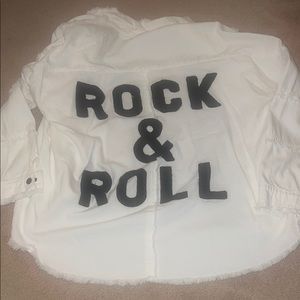 White Rock & Roll Button Up